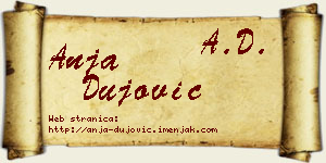 Anja Dujović vizit kartica